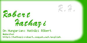 robert hathazi business card